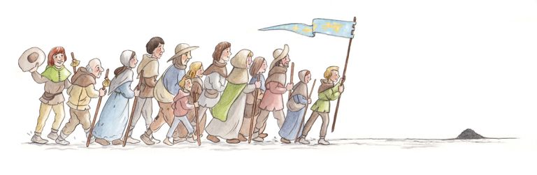 La très belle histoire du Mont Saint Michel - éd Téqui - fanny roch - illustrateurs-jeunesse