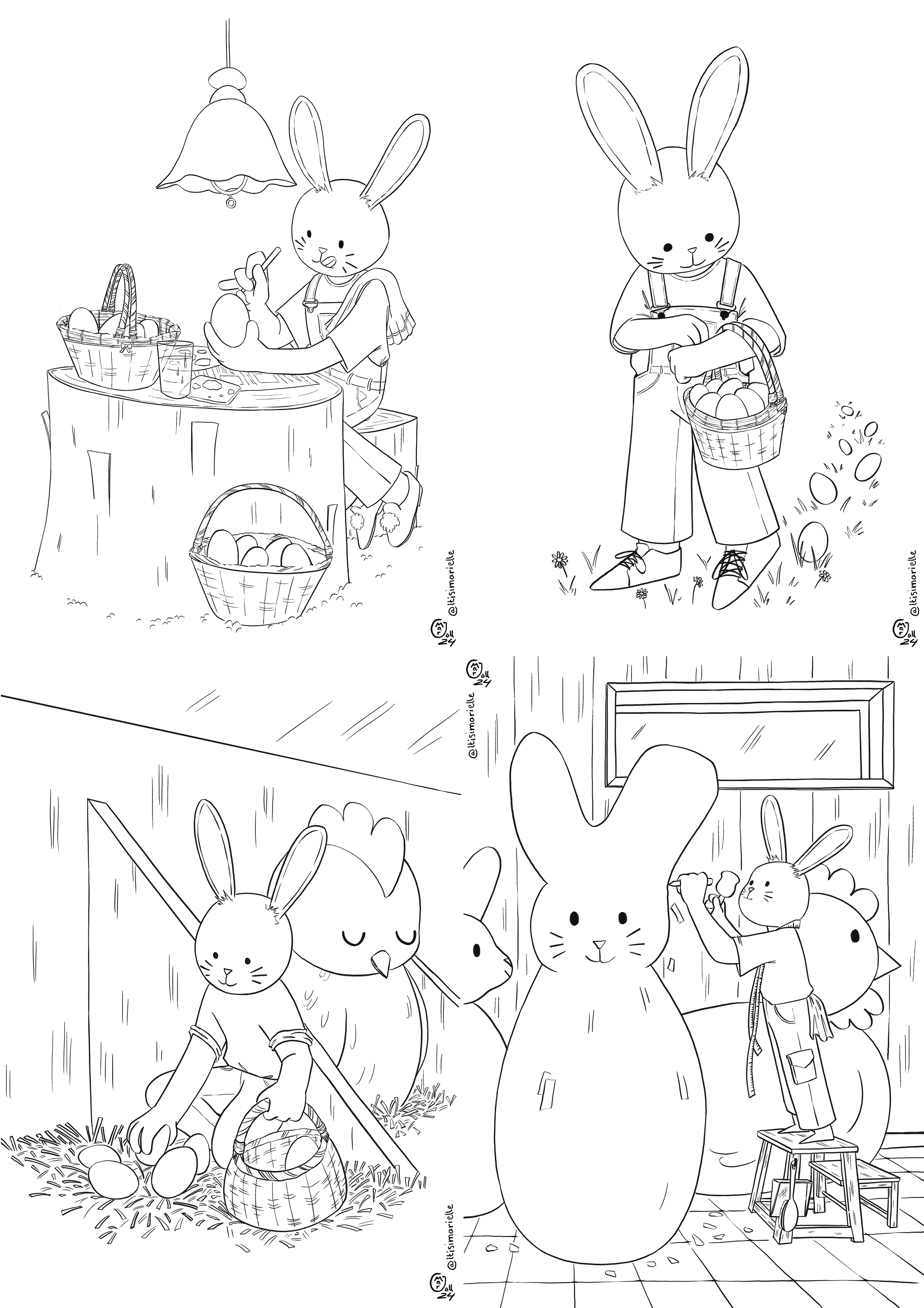 Coloriages de pâques pour les petits